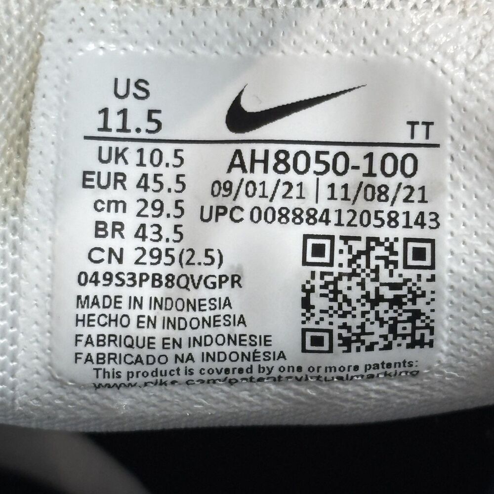 Nike Air Max 270 Shoes Men's 11.5 White Black Running Mesh Sneakers AH8050-100 - Picture 8 of 9